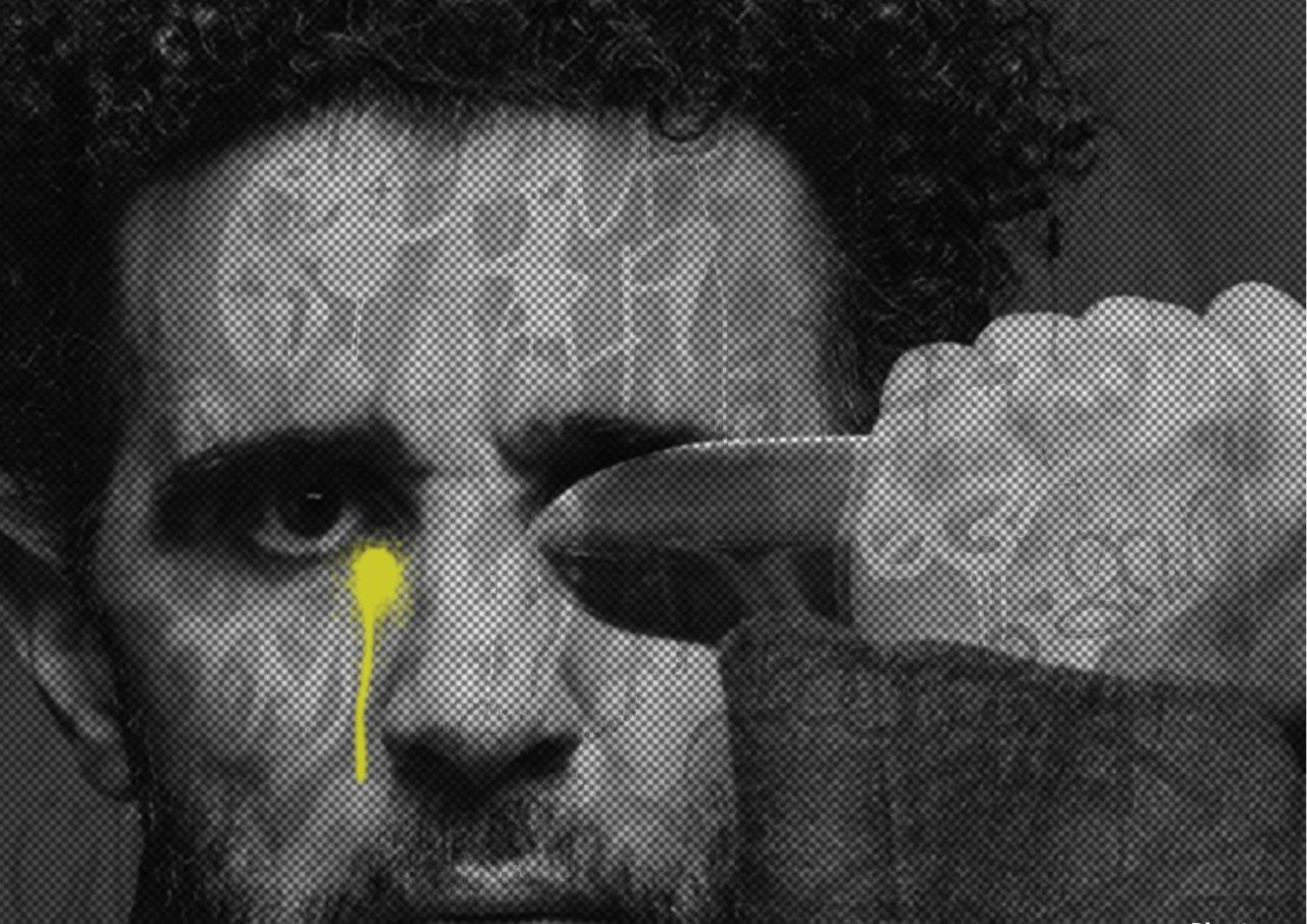 SONNET23 poster portrait with lime paint