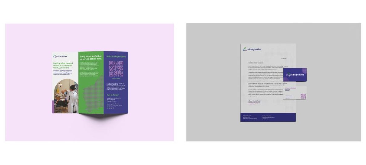 Uniting Smiles brochure and letterhead